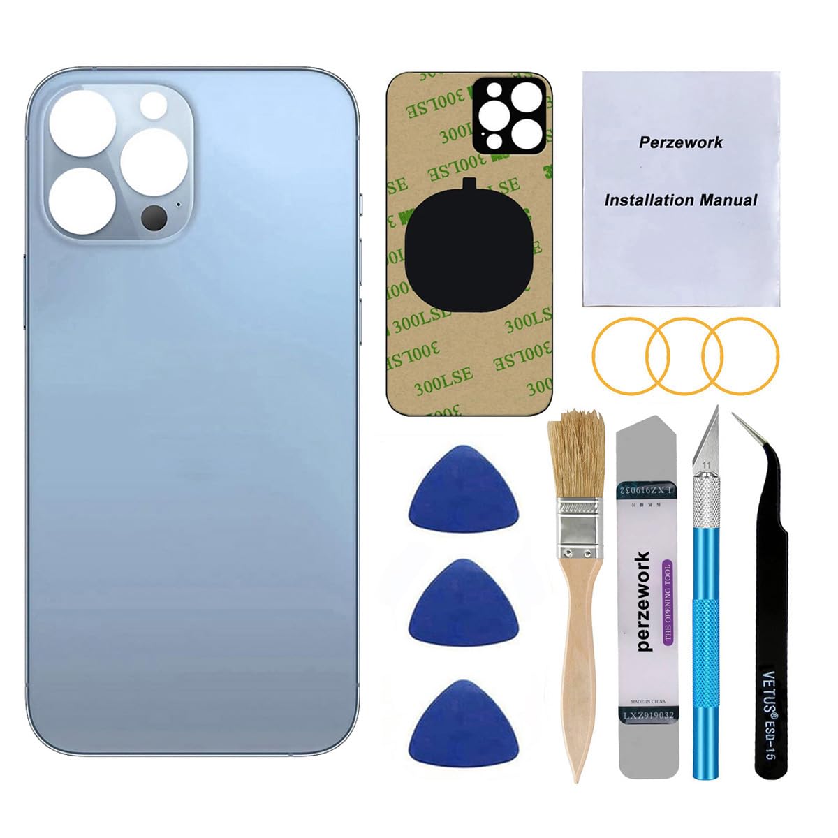 OEM Rear Cover Back Glass Replacement for iPhone 13 pro max 6.7 inches (Graphite) All Carriers with Pre-Installed Adhesive and Repairing Tool Kits