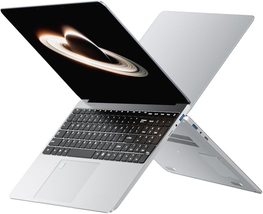 15.6“ 16GB RAM+512GB Laptop Computer, 4C4T N95 1.7-3.4GHz Win11 Notebook Computer, Fingerprint Reader, 8000mAh Battery PC, WiFi 2.4/5GHz, Bluetooth 4.2, Silver