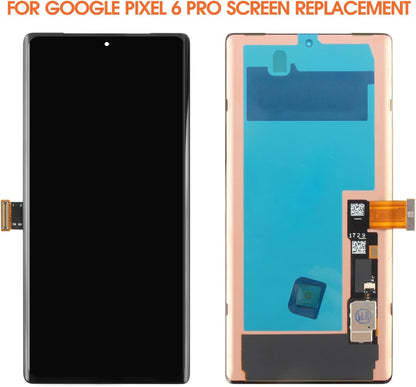 OLED for Google Pixel 6 Pro 5G LCD Screen Replacement for Pixel 6 Pro LCD Display GLUOG G8VOU Screen Touch Digitizer Assembly+Installation Video（with Fingerprint Function,No Fingerprint Cable
