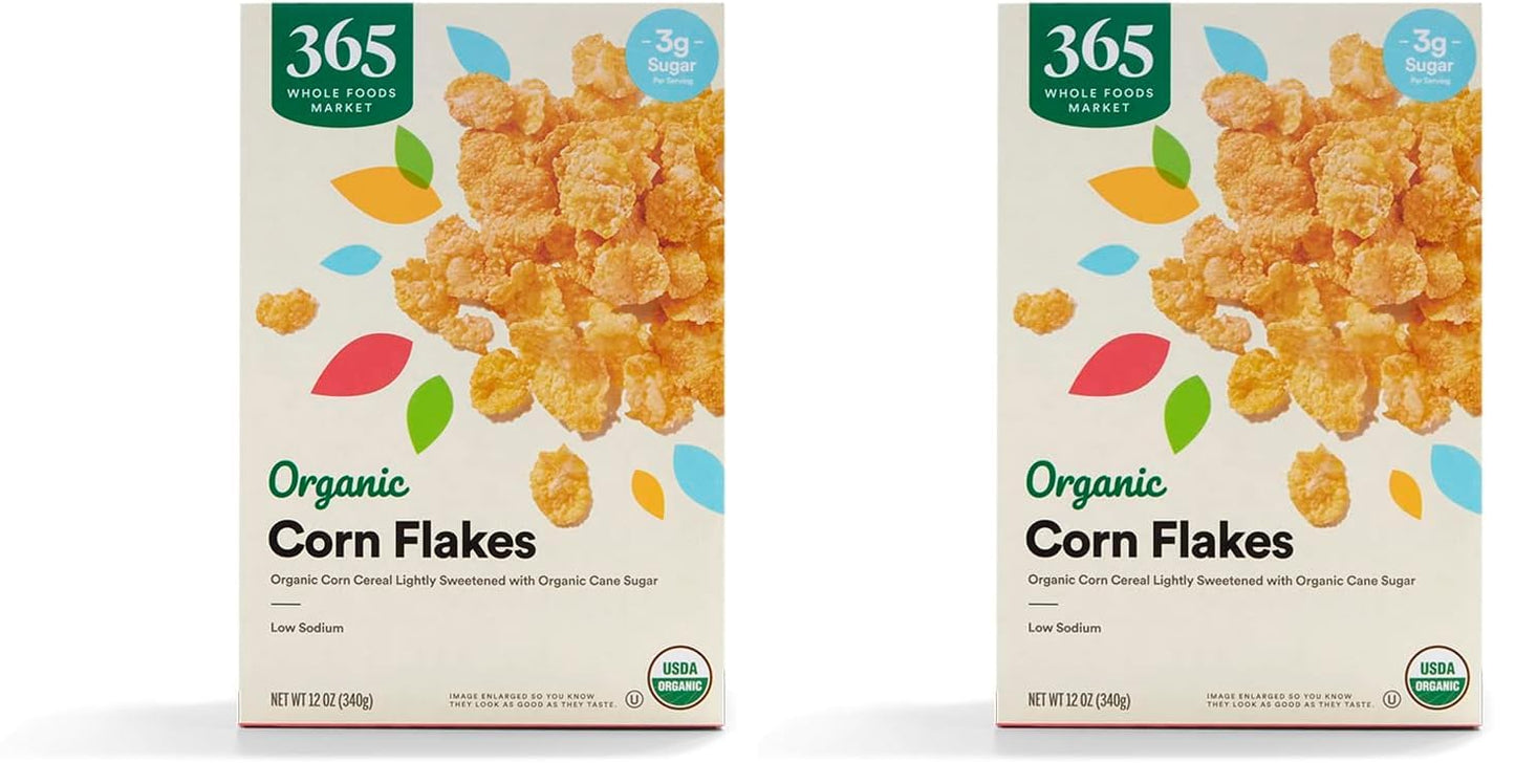 365 by Whole Foods Market, Organic Corn Flakes Cereal, 12 Ounce