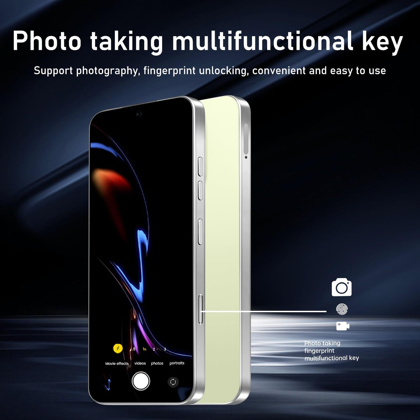 16PROMA X 16GB+1TB 6.99" HD Screen Smartphone Unlocked Cell Phone,Battery 7000mAh Unlocked The Phone, Android 14 Fingerprint Button Unlock/GPS/Dual SIM/5G/Face ID(Desert Titanium)