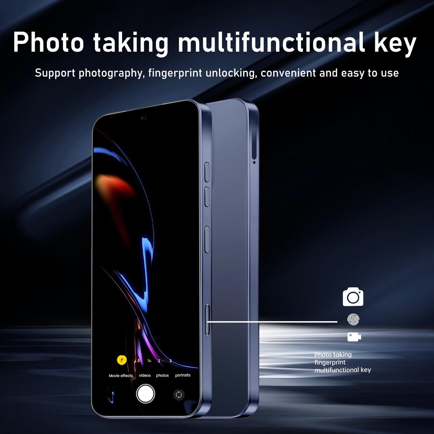 16PROMA X 16GB+1TB 6.99" HD Screen Smartphone Unlocked Cell Phone,Battery 7000mAh Unlocked The Phone, Android 14 Fingerprint Button Unlock/GPS/Dual SIM/5G/Face ID(Desert Titanium)