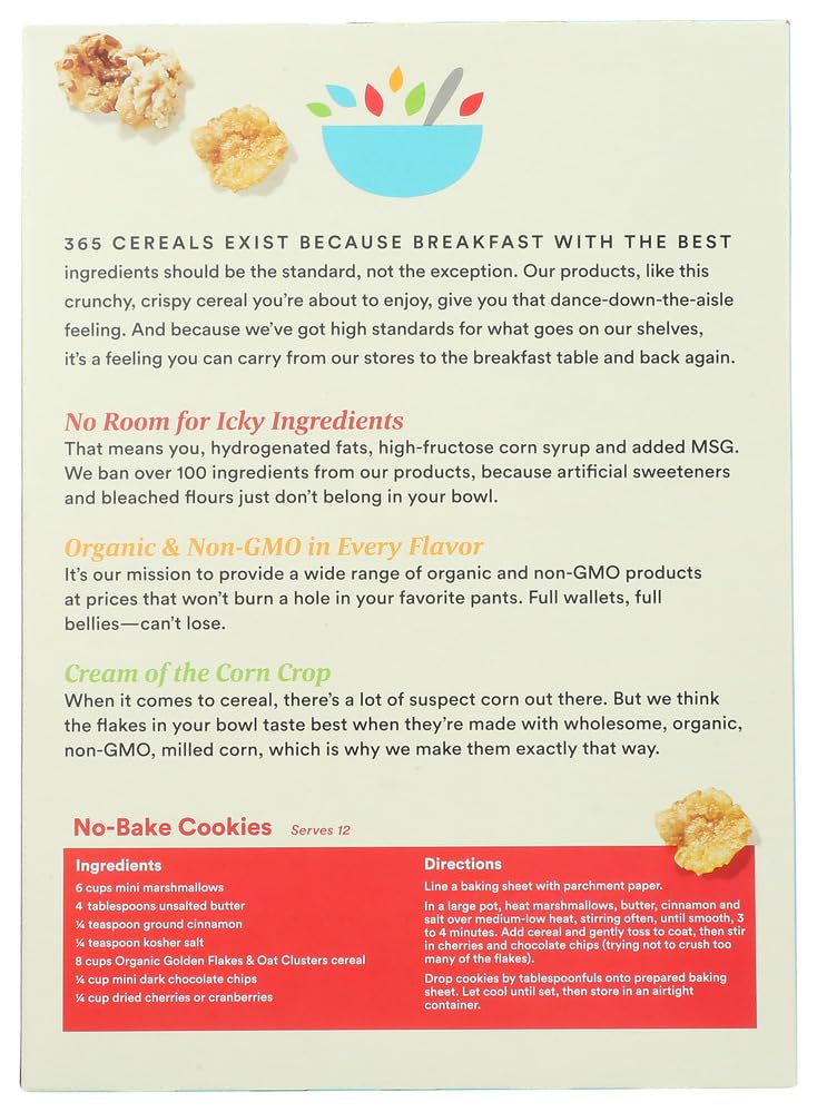 365 By Whole Foods Market, Organic Golden Flakes & Oat Clusters, 12 Ounce