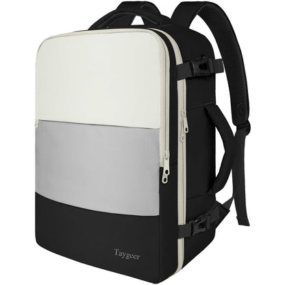 Taygeer Travel Backpack for Women, Carry On Backpack with USB Charging Port & Shoe Pouch, TSA 15.6inch Laptop Mochila Flight Approved, Nurse Bag Casual Daypack for Weekender Business Hiking, Pink