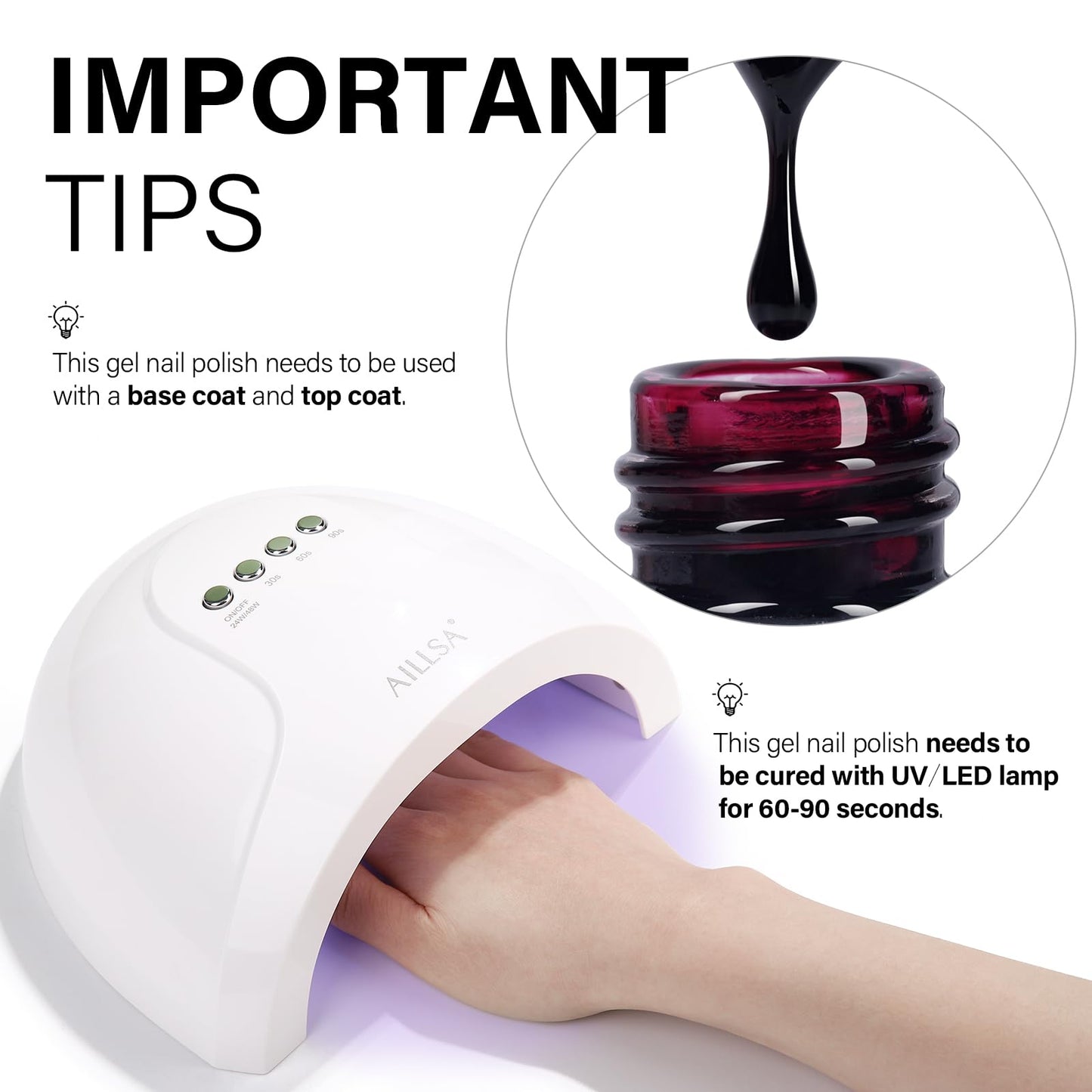 AILLSA Milky Pink Nude Gel Nail Polish, 15ml Translucent Soak Off UV LED Light Cure Gel Polish, Long Lasting for French Nail Art Salon DIY Manicure at Home