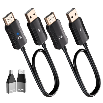 Wireless HDMI Transmitter and Receiver 4K Decode 1080P Output, HDMI Wireless Extender, Plug & Play, Support 2.4/5GHz for Streaming Video and Audio to Monitor from Laptop/Pc/Tv Box (Black)
