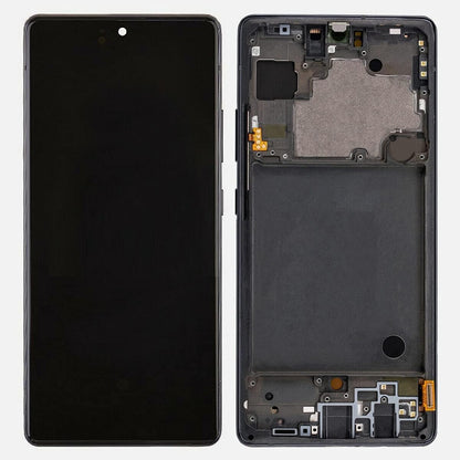 OLED Screen for Samsung A71 5G Screen Replacement for Galaxy A71 5G LCD Screen SM-A716F Touch Display Digitizer Assembly Repair Parts with Frame(with Fingerprint Function) (Not Fit A71 4G/A715)