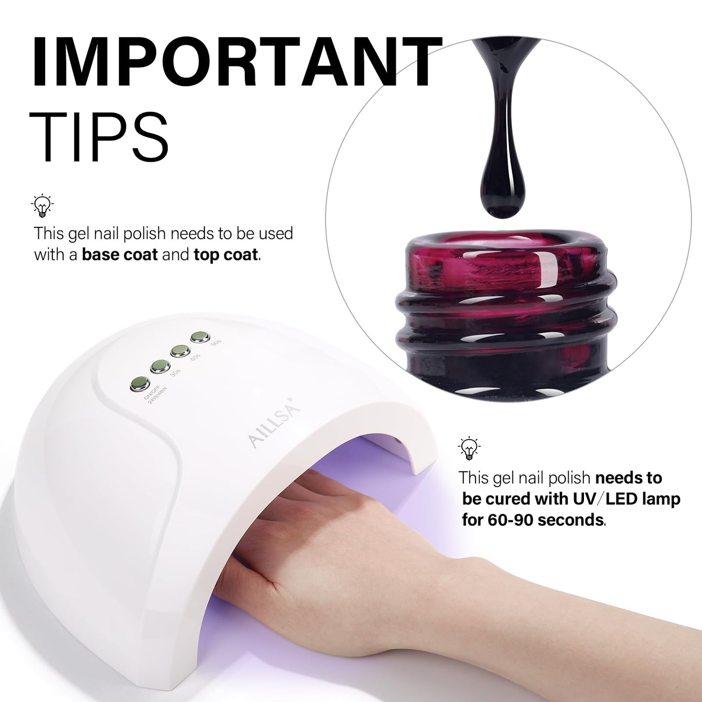 AILLSA Milky Pink Nude Gel Nail Polish, 15ml Translucent Soak Off UV LED Light Cure Gel Polish, Long Lasting for French Nail Art Salon DIY Manicure at Home