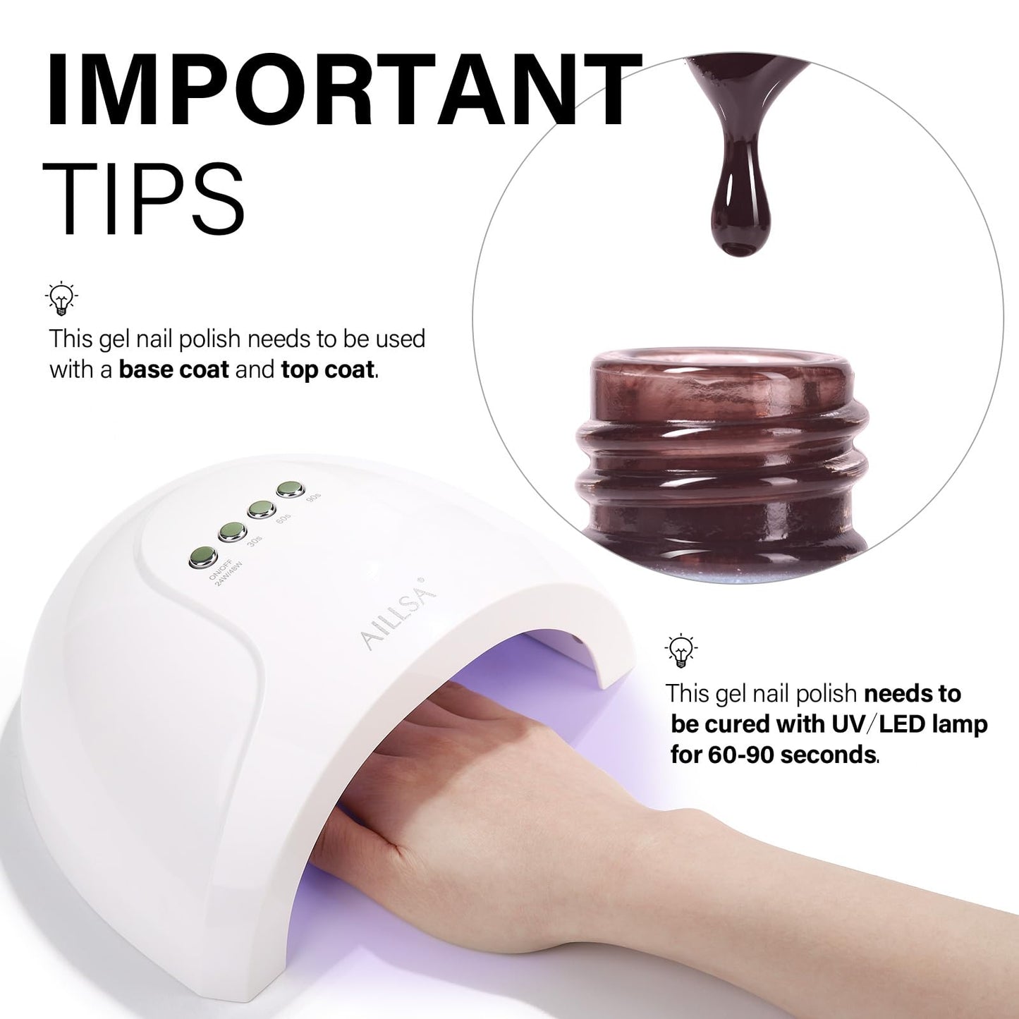 AILLSA Milky Pink Nude Gel Nail Polish, 15ml Translucent Soak Off UV LED Light Cure Gel Polish, Long Lasting for French Nail Art Salon DIY Manicure at Home