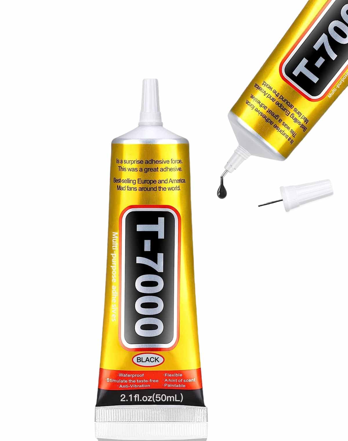 ALECPEA Upgrade T-7000 Black Adhesive Glue - 2PCS 15ml | High-Performance Waterproof Adhesive for Precision Repairs, Perfect for Phone, Electronics, Jewelry, and Crafts