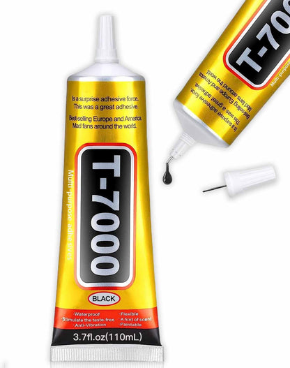 ALECPEA Upgrade T-7000 Black Adhesive Glue - 2PCS 15ml | High-Performance Waterproof Adhesive for Precision Repairs, Perfect for Phone, Electronics, Jewelry, and Crafts