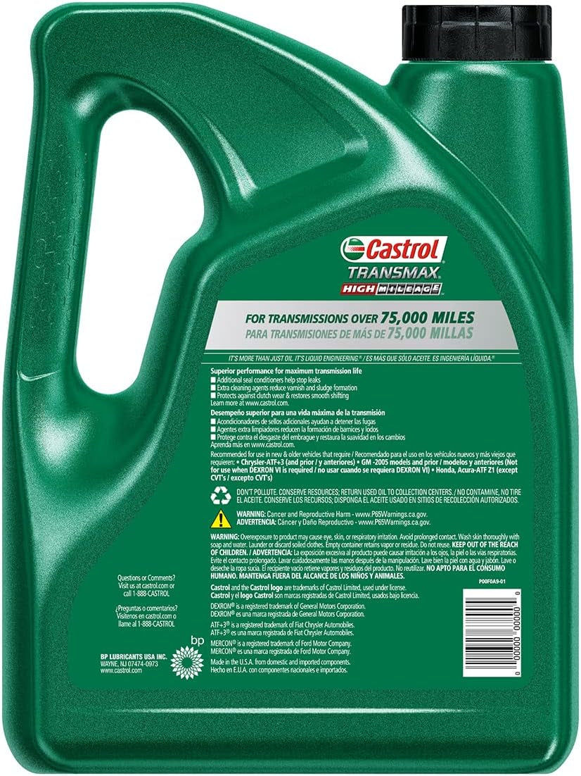 Transmax High Mileage Automatic Transmission Fluid, 1 Gallon