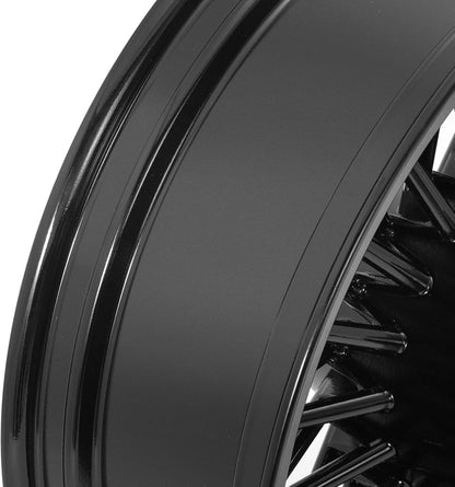 18 Inch Gloss Black Rear Wheel Rim Fat King Spokes Tubeless for Harley Touring FLHR FLHRC Road King FLHX FLHXSE Street Glide FLTR Road Glide FLHT Electra Glide FLHTK Ultra Limited 2009-2023