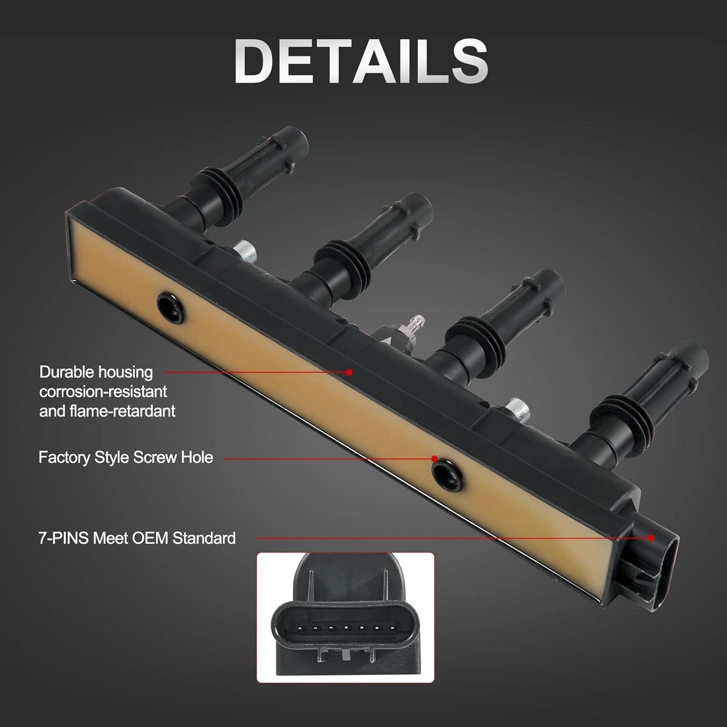 UF669 Ignition Coil Pack & 4 XP3922 Spark Plugs Compatible with 2013-2019 Buick Encore 2011-2015 Chevy Cruze 2016 Cruze Limited 2012-2019 Sonic 2015-2019 Trax 2011 Volt 1.4L 1.8L Replace# 7805-1231