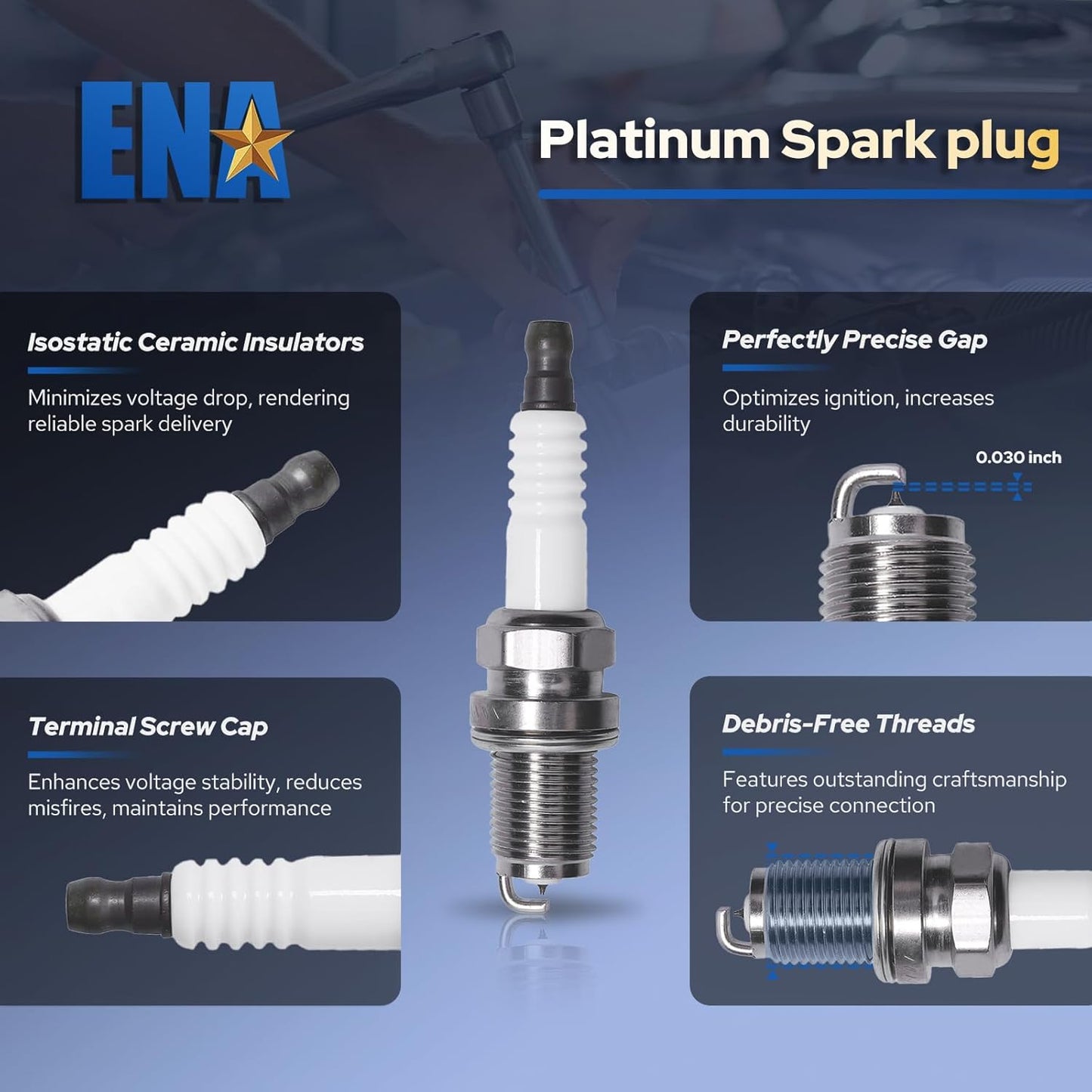 UF669 Ignition Coil Pack and 3068 Iridium Spark Plugs for 1.4L Compatible with Buick Encore Chevy Cruze Sonic Trax 2011 2012 2013 2014 2015 2016 2017 2018 2019 2020 for D521C 55577898 55579072