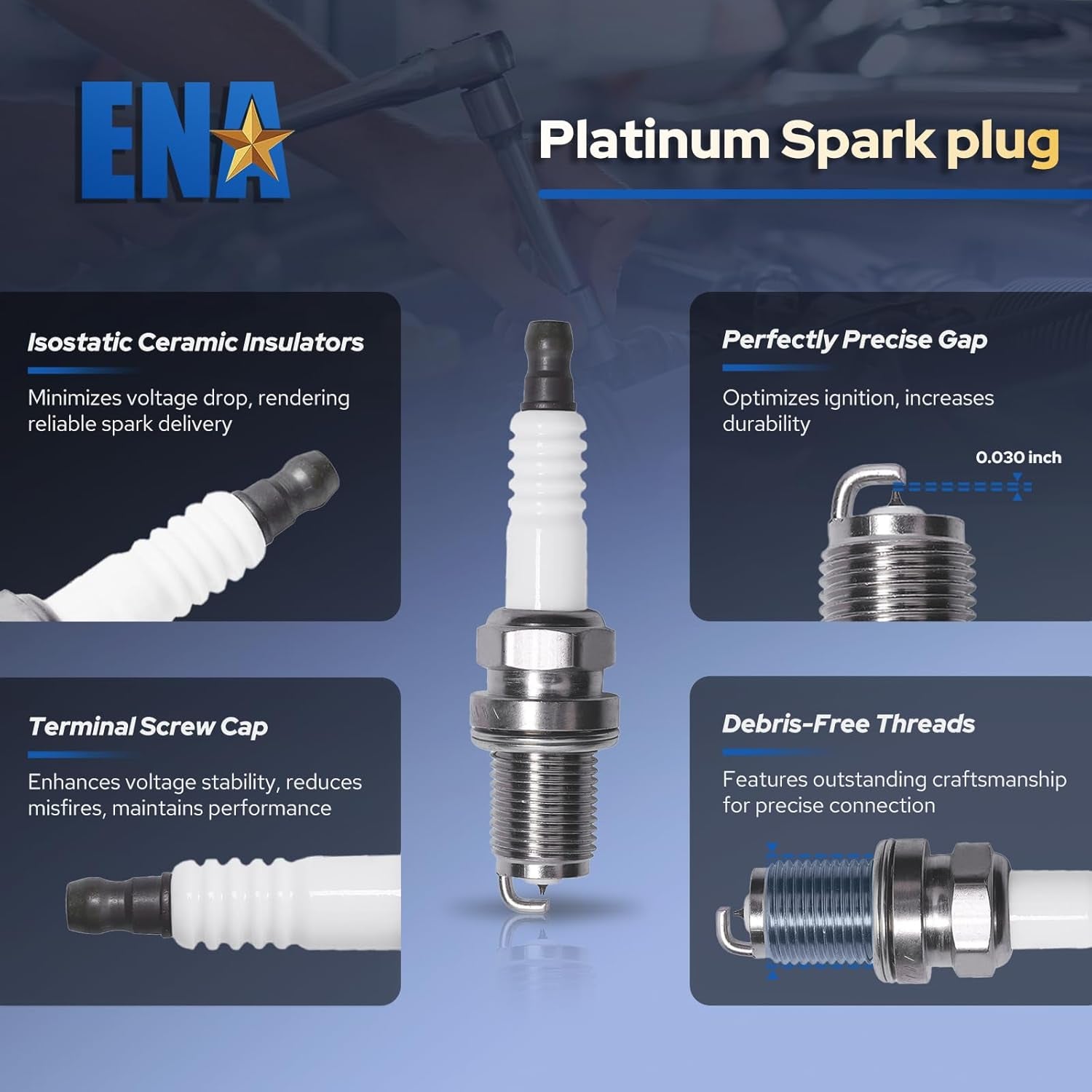 UF669 Ignition Coil Pack and 3068 Iridium Spark Plugs for 1.4L Compatible with Buick Encore Chevy Cruze Sonic Trax 2011 2012 2013 2014 2015 2016 2017 2018 2019 2020 for D521C 55577898 55579072