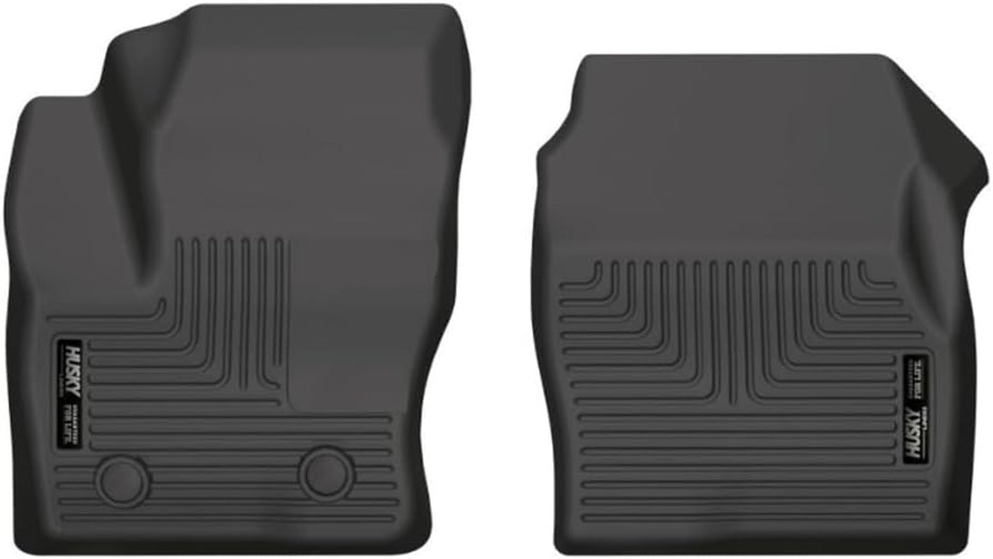 Weatherbeater Floor Mats | Fits 2020-2024 Ford Transit Connect W/Vinyl Flooring | Front Row, 2-Pc Black - 13351