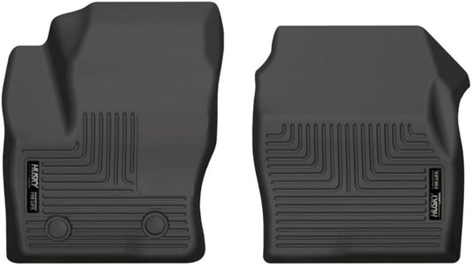 Weatherbeater Floor Mats | Fits 2020-2024 Ford Transit Connect W/Vinyl Flooring | Front Row, 2-Pc Black - 13351