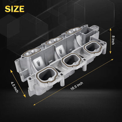 Upgraded Full Aluminum Engine Lower Intake Manifold with Gasket ＆ Engine Oil Filter Housing with Oil Cooler Sensors and Gaskets Compatible with Dodge Charger Challenger Journey Jeep Wrangler