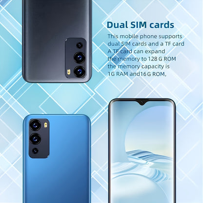 1GB RAM + 16GB ROM HOT12I Unlocked Smartphone with 6.56-inch Screen, Dual SIM, 3G/4G Support, 3500mAh Battery, Protective Case and American Charger