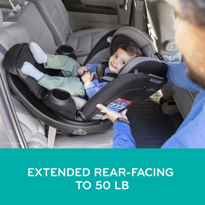 Revolve360 Extend Convertible Car Seat with 360 Degree Rotation, Extended Rear-Facing, Forward-Facing, Booster Mode, and Secure Latch Install, Revere Gray