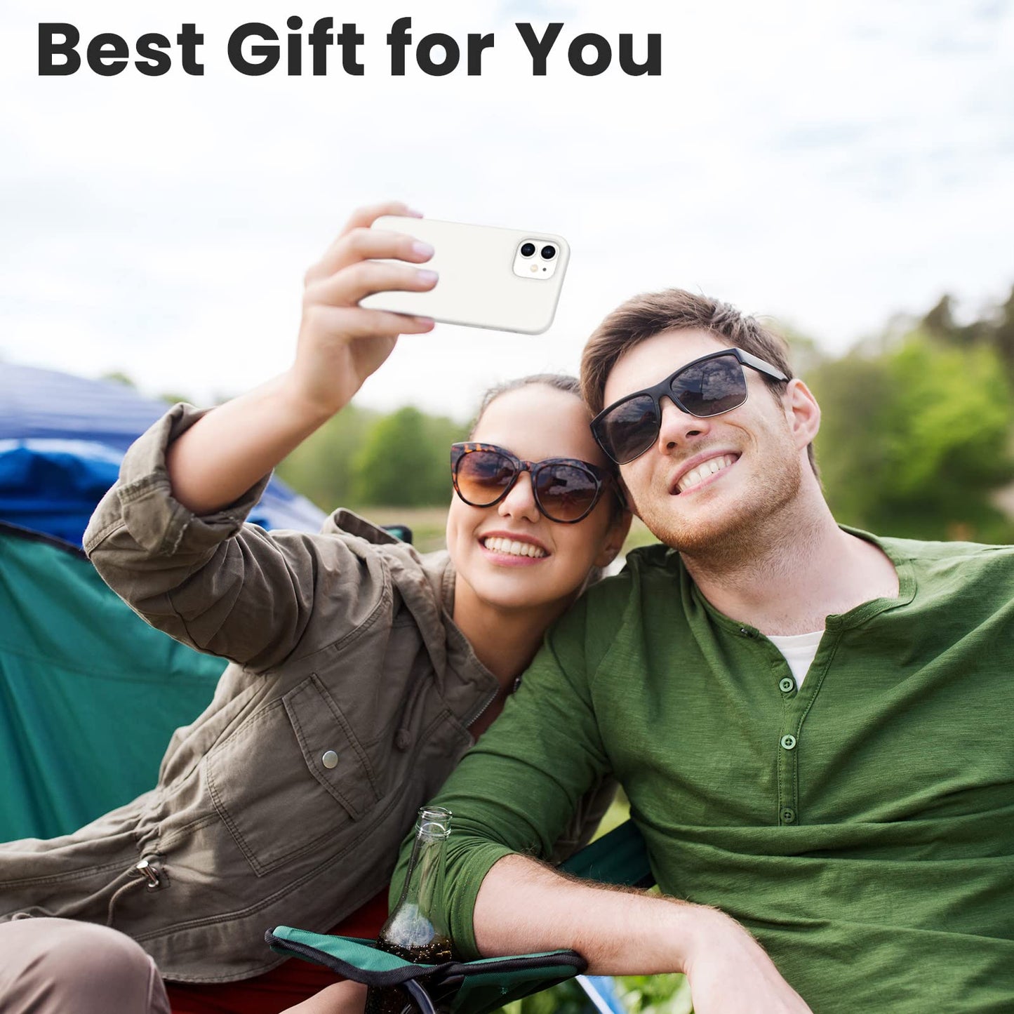 ORNARTO Compatible with iPhone 12 Case, Compatible with iPhone 12 Pro Case, Slim Liquid Silicone 3 Layers Full Covered Soft Gel Rubber Phone Case Cover 6.1 inch-White