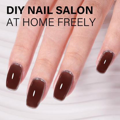 AILLSA Milky Pink Nude Gel Nail Polish, 15ml Translucent Soak Off UV LED Light Cure Gel Polish, Long Lasting for French Nail Art Salon DIY Manicure at Home