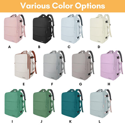 Taygeer Travel Backpack for Women, Carry On Backpack with USB Charging Port & Shoe Pouch, TSA 15.6inch Laptop Mochila Flight Approved, Nurse Bag Casual Daypack for Weekender Business Hiking, Pink