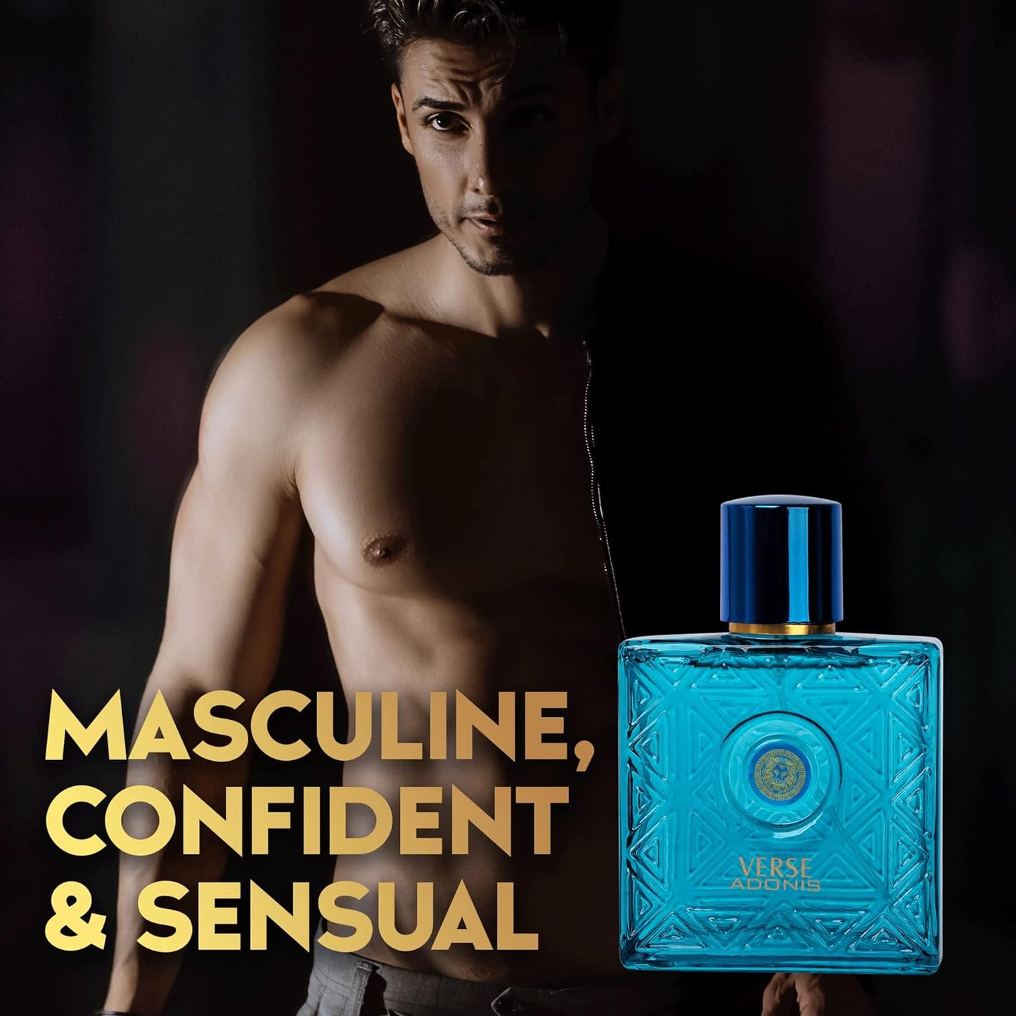 NovoGlow Verse Adonis Eau De Parfum for Men 3.4 Fl. Oz. 100ml Men's Perfume Refreshing Combination of Woody Floral & Fruity Scents - Masculine Scent Lasts All Day A Gift for Any Occasion