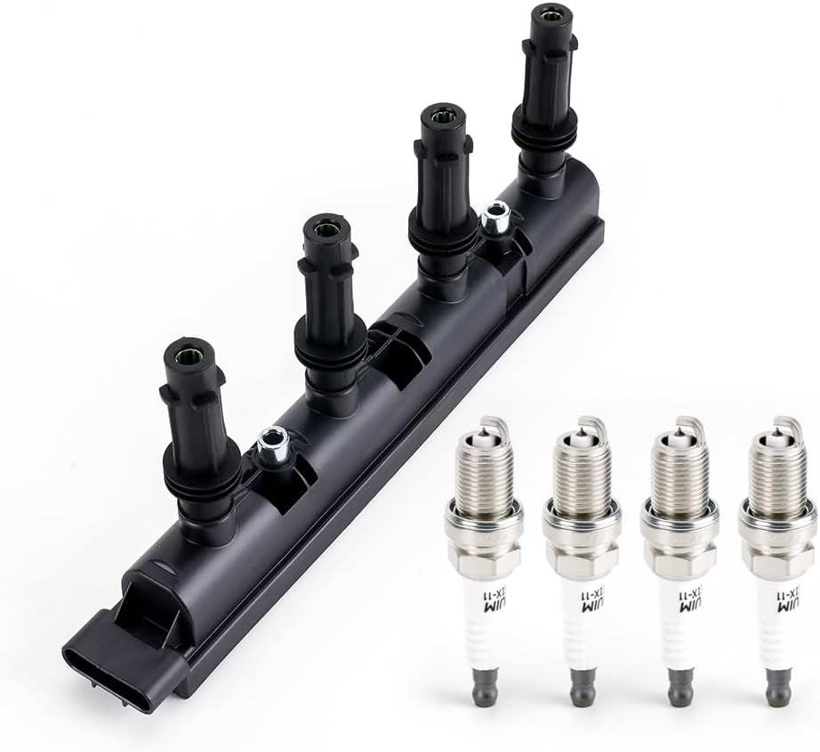 UF669 Ignition Coil Pack with Iridium Spark Plugs XP3922, Compatible with Buick Encore, Chevrolet Cruze, Sonic, Trax, Volt 1.4L 1.8L L4, High Performance Direct Fit Replacement