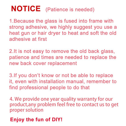 OEM Rear Cover Back Glass Replacement for iPhone 13 pro max 6.7 inches (Graphite) All Carriers with Pre-Installed Adhesive and Repairing Tool Kits