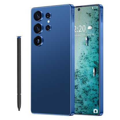 SZV I25 Ultra Unlocked Cell Phone,12+512GB 5G Unlocked Phone, Built in Pen Android 14 Battery 7000mAh 6.99" HD Screen Smartphone, Dual SIM/Face ID/Fingerprint Lock/GPS (Cyan, 12+512)