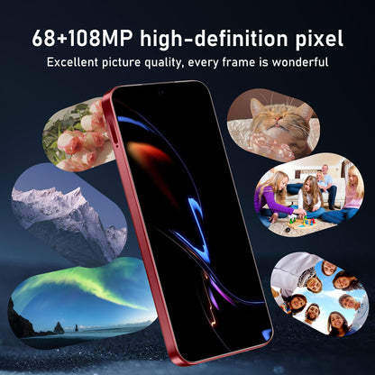 16PROMA X 16GB+1TB 6.99" HD Screen Smartphone Unlocked Cell Phone,Battery 7000mAh Unlocked The Phone, Android 14 Fingerprint Button Unlock/GPS/Dual SIM/5G/Face ID(Desert Titanium)