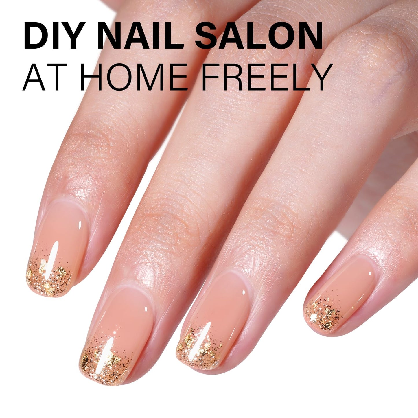 AILLSA Milky Pink Nude Gel Nail Polish, 15ml Translucent Soak Off UV LED Light Cure Gel Polish, Long Lasting for French Nail Art Salon DIY Manicure at Home