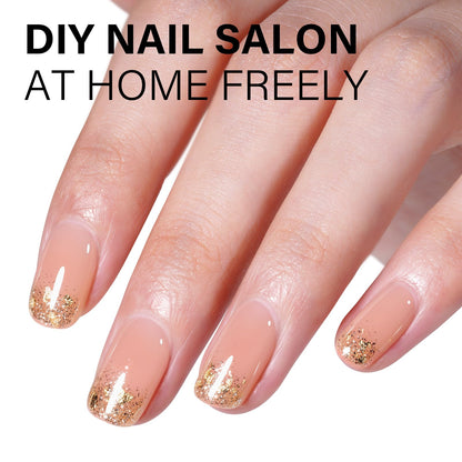 AILLSA Milky Pink Nude Gel Nail Polish, 15ml Translucent Soak Off UV LED Light Cure Gel Polish, Long Lasting for French Nail Art Salon DIY Manicure at Home