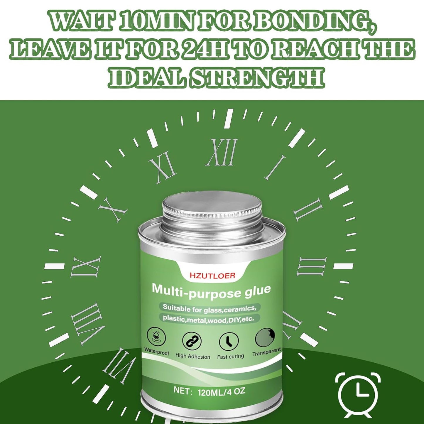 Multi-Purpose Super Glue | 120ml (4oz) High Strength Clear Adhesive with Brush | for Wood, Ceramics, Leather, Plastic | DIY Crafts & Metal Repair