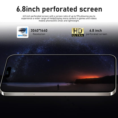 14PROMA X Unlocked Cell Phone,Long Battery Life 6.82" HD Screen Unlocked Phones,Android13 12+512GB Smartphone with 128G Memory Card,Dual SIM/Fingerprint Lock/Face ID/GPS (Purple)