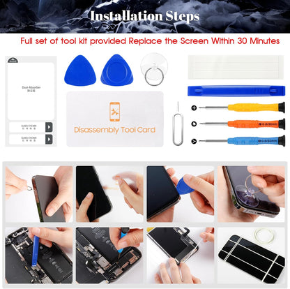 TFT for Google Pixel 6 LCD Display for Google Pixel 6 Screen Replacemet for GB7N6, G9S9B16, G9S9B, GR1YH Touch Screen Digitizer Display Assembly Repair Kits Without Frame(Black,NO Fingerprint)