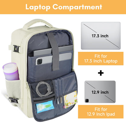 Taygeer Travel Backpack for Women, Carry On Backpack with USB Charging Port & Shoe Pouch, TSA 15.6inch Laptop Mochila Flight Approved, Nurse Bag Casual Daypack for Weekender Business Hiking, Pink