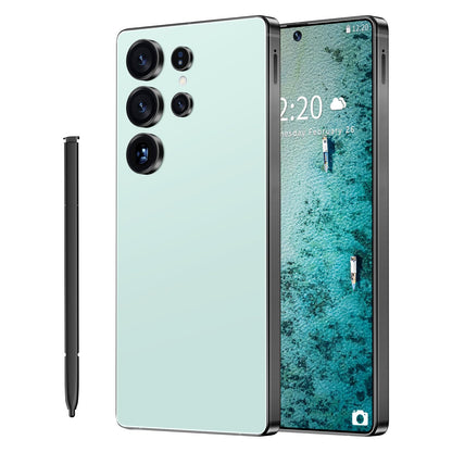 SZV I25 Ultra Unlocked Cell Phone,12+512GB 5G Unlocked Phone, Built in Pen Android 14 Battery 7000mAh 6.99" HD Screen Smartphone, Dual SIM/Face ID/Fingerprint Lock/GPS (Cyan, 12+512)