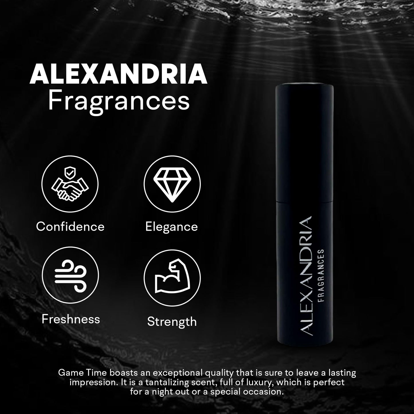 Alexandria Fragrances Deep Blue Perfume - Long Lasting Eau de Parfum for Men and Women - Fresh Citrus Parfum with Mint, Black Currant, Neroli and Musk - Luxury Men’s Cologne for Every Occasion - 10ml