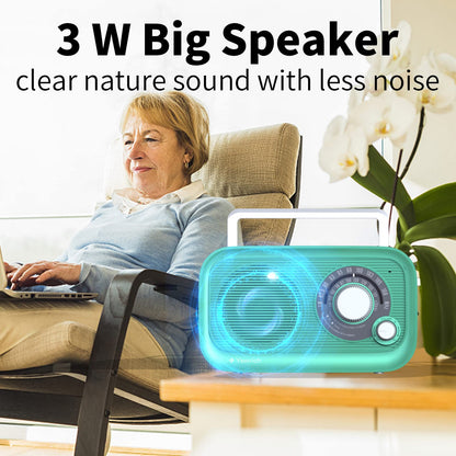 AM FM Radio with Best Reception, Bluetooth Speaker Portable Radio, DSP Plug in Wall,Battery Operated or AC Power with Headphone Jack, Large Tuning Knob for Home Kitchen Outdoor, Black