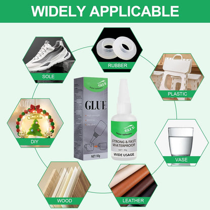 Wood & Parquet Adhesive, Welding High-Strength Oily Glue, Universal Super Glue Gel, Instant Bonding, Strong Adhesion, Repairs Last Long Time for Metal, Wood, Ceramics,Leather, Glass (Clear 2PC)