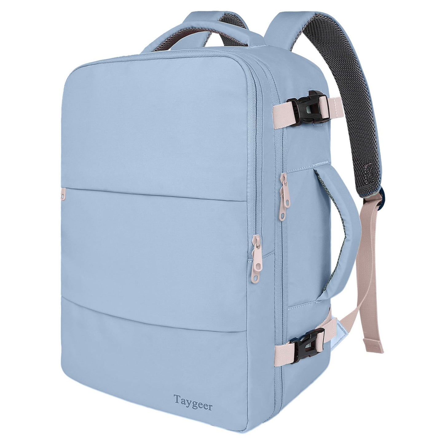 Taygeer Travel Backpack for Women, Carry On Backpack with USB Charging Port & Shoe Pouch, TSA 15.6inch Laptop Mochila Flight Approved, Nurse Bag Casual Daypack for Weekender Business Hiking, Pink