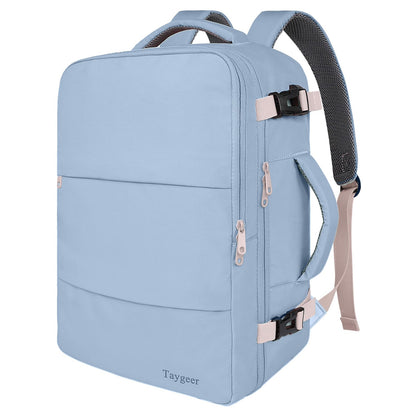 Taygeer Travel Backpack for Women, Carry On Backpack with USB Charging Port & Shoe Pouch, TSA 15.6inch Laptop Mochila Flight Approved, Nurse Bag Casual Daypack for Weekender Business Hiking, Pink