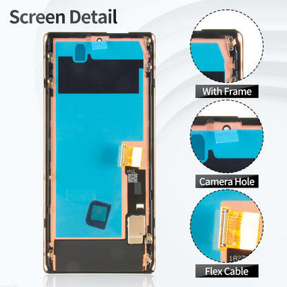 OLED for Google Pixel 6 Pro Screen Replacement 5g for Google Pixel 6 Pro Display Digitizer for Pixel 6 Pro G8VOU LCD Touch Screen Assembly with Frame GLUOG GF5KQ Black (with Fingerprint Function)