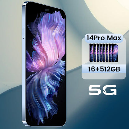 14PROMA X Unlocked Cell Phone,Long Battery Life 6.82" HD Screen Unlocked Phones,Android13 12+512GB Smartphone with 128G Memory Card,Dual SIM/Fingerprint Lock/Face ID/GPS (Purple)