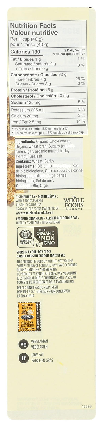 365 by Whole Foods Market, Organic Bran Flakes Cereal, 15 Ounce