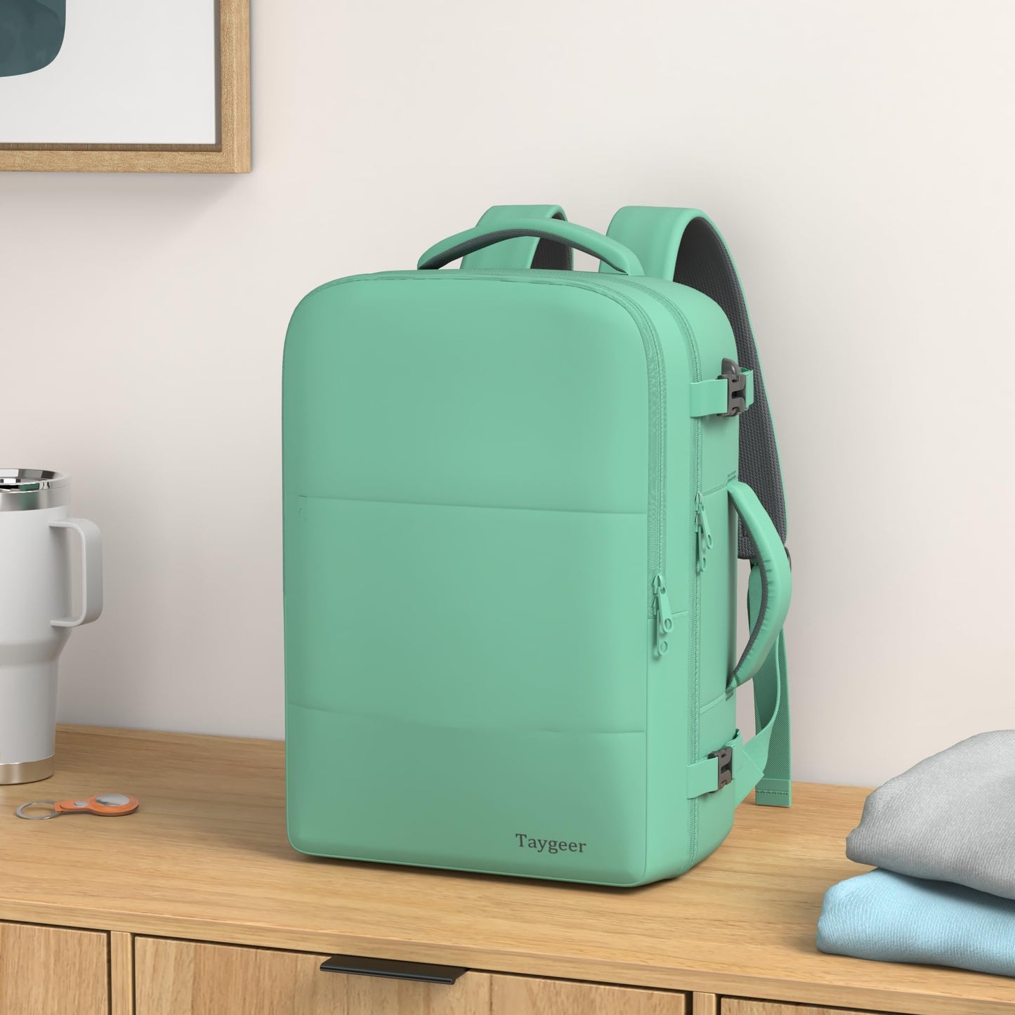 Taygeer Travel Backpack for Women, Carry On Backpack with USB Charging Port & Shoe Pouch, TSA 15.6inch Laptop Mochila Flight Approved, Nurse Bag Casual Daypack for Weekender Business Hiking, Pink