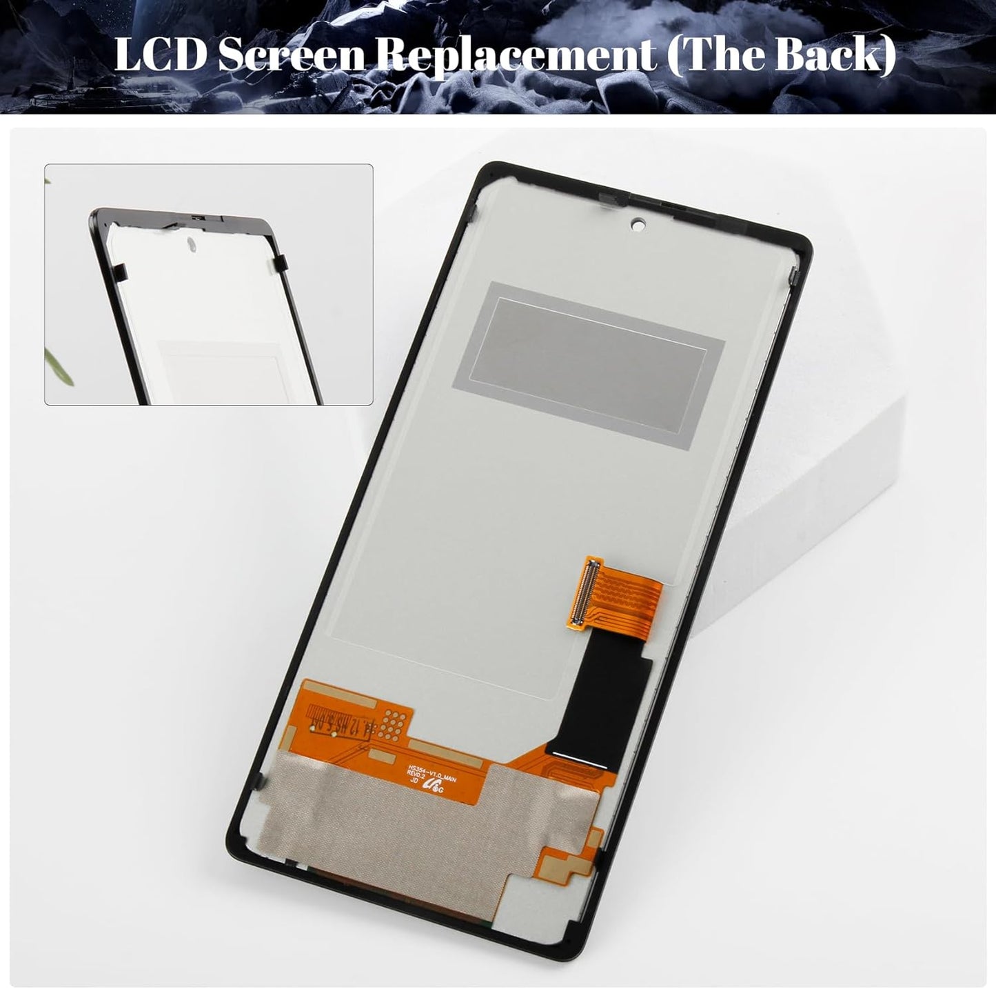 TFT for Google Pixel 6 LCD Display for Google Pixel 6 Screen Replacemet for GB7N6, G9S9B16, G9S9B, GR1YH Touch Screen Digitizer Display Assembly Repair Kits Without Frame(Black,NO Fingerprint)